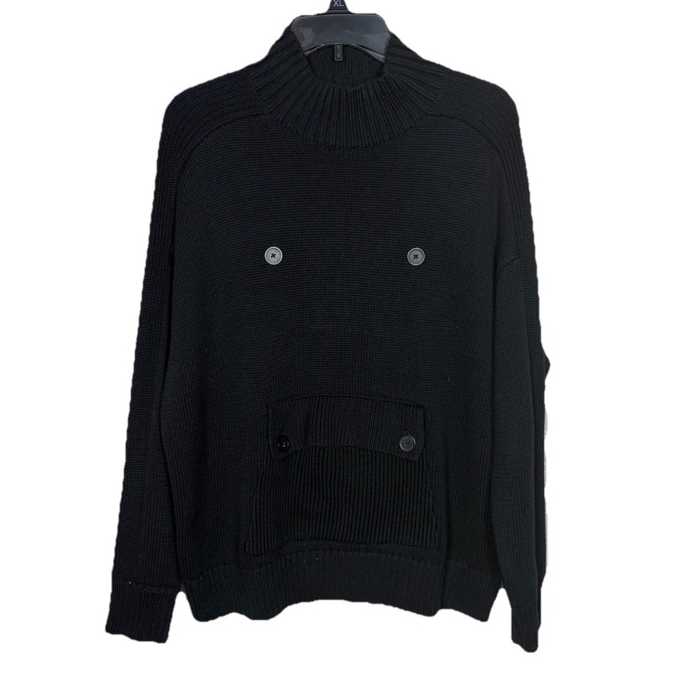 Alp N Rock AN R+ Black Women's Pullover Sweater Kangaroo Pocket Flaw‎